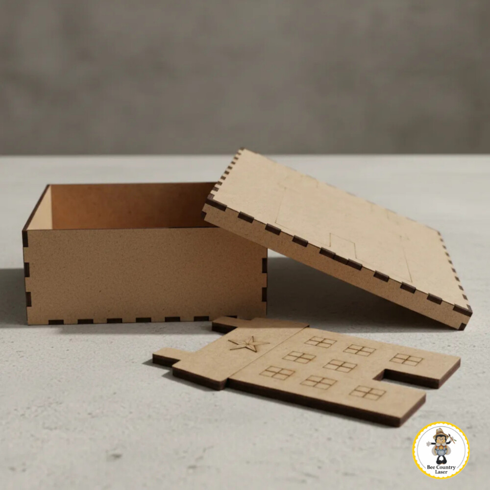 Caixa Casinha Primitiva em MDF Cru para Pintura e Decoração