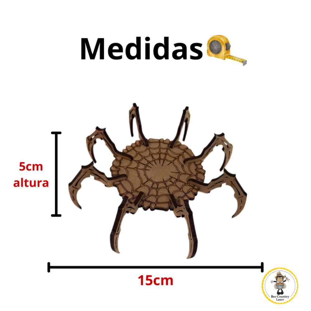 Porta Velas Aranha mdf cru kit