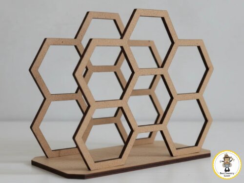 Porta Guardanapo Colmeia em MDF Cru para Artesanato