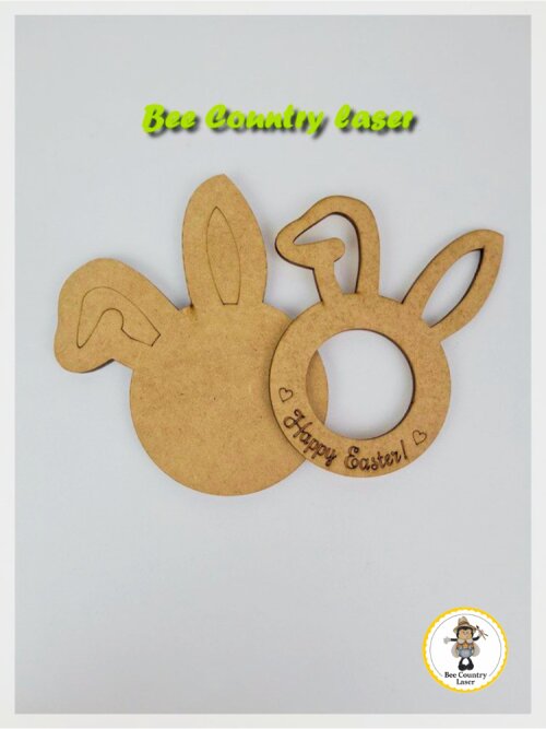 Porta Vela Happy Easter em MDF Cru para Decoração de Páscoa