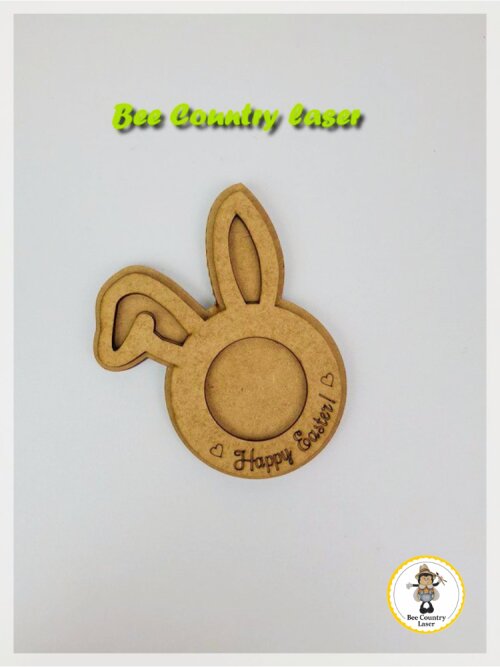 Porta Vela Happy Easter em MDF Cru para Decoração de Páscoa