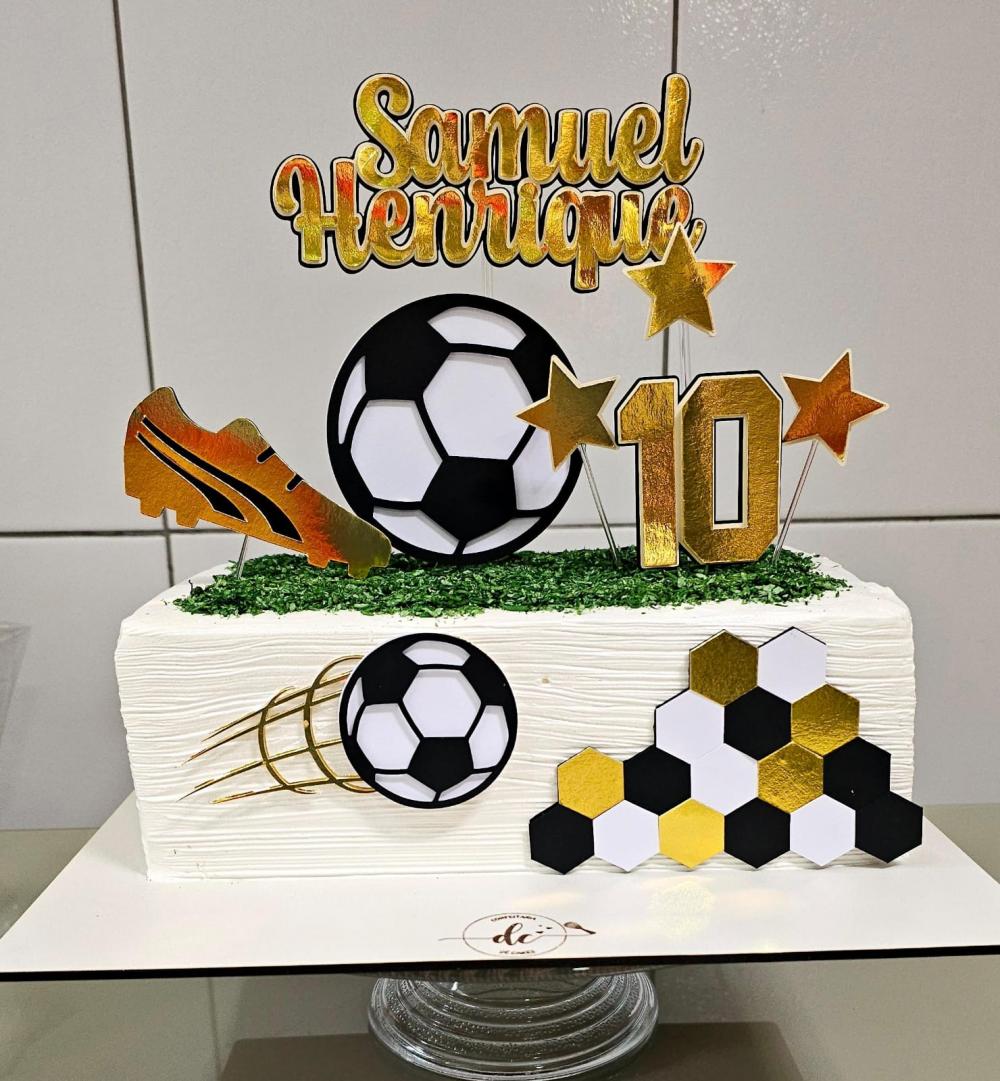 Topo de bolo Futebol