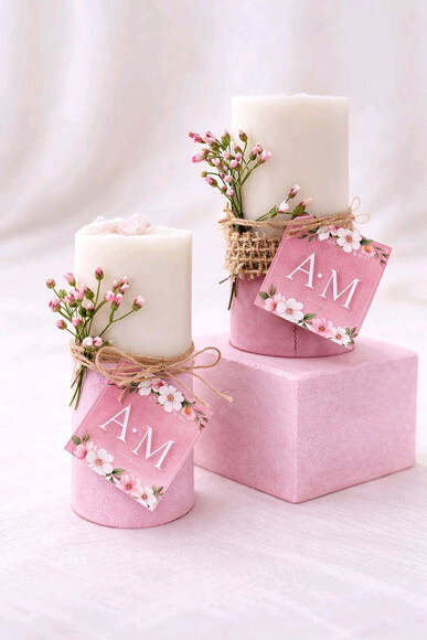 Velas na Base de Gesso Personalizadas Lembrancinhas