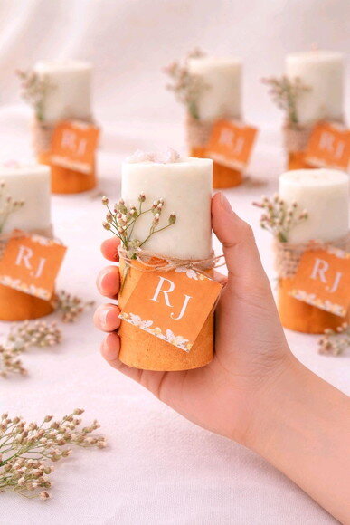 Velas na Base de Gesso Personalizadas Lembrancinhas