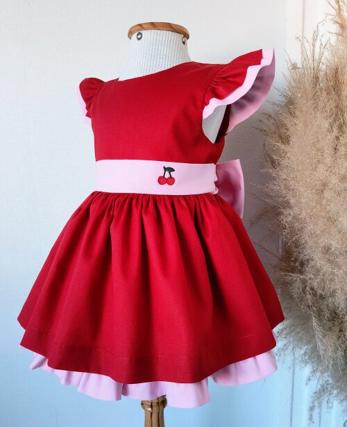 Vestido Cerejinha ( 1 e 2 Anos)