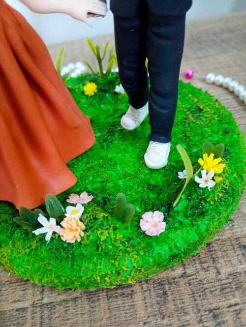 Miniatura Cartoon Casal Personalizada em Biscuit