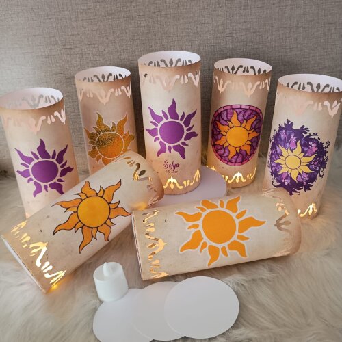 Centro de Mesa, Lembrancinha, Lanternas Rapunzel ,sem vela de led, papel 240g
