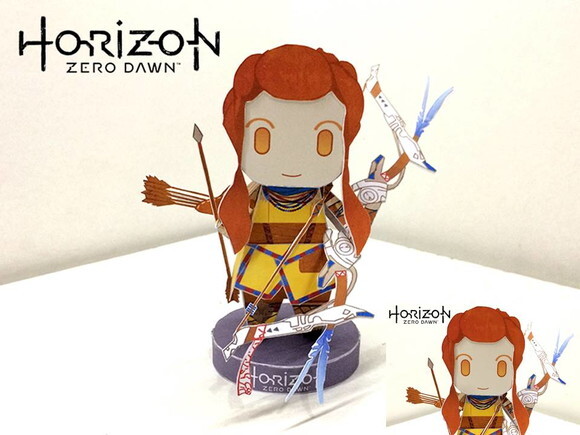 Arquivo de Corte : Aloy Horizon Zero Dawn em papel.