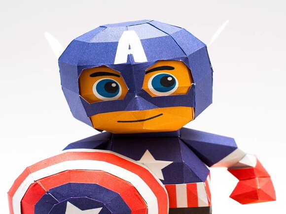 Arquivo de Corte : Capitão américa em papel/ Papercraft.