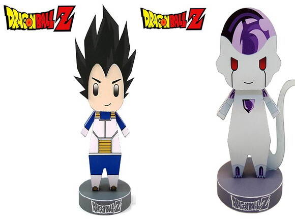 Arquivo de Corte : Frieza e Vegeta Dragon Ball Z em papel.