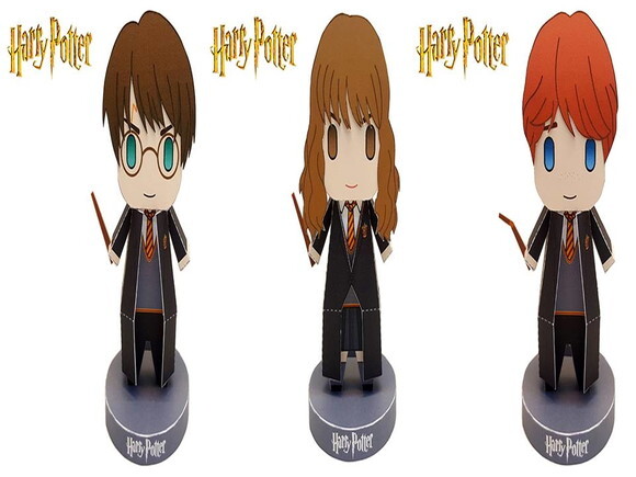 Arquivo de Corte : Personagens Harry Potter em papel.