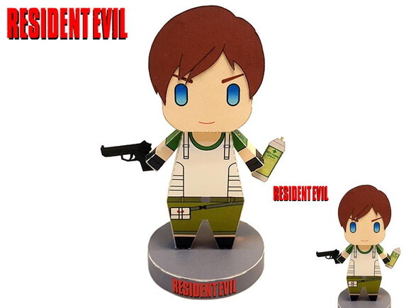 Arquivo de Corte : Rebecca Chambers Resident evil em papel.