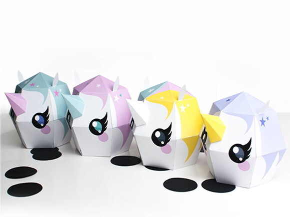 Arquivo de Corte : Unicórnios Totêmicos em papel.