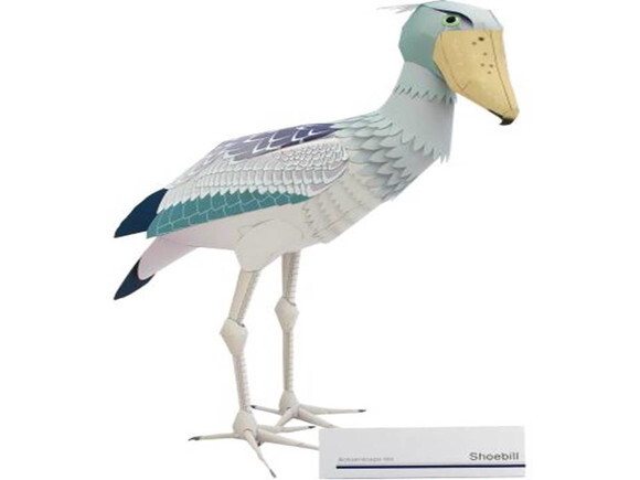 Arquivo de Corte 3d : Cegonha bico de sapato em papel.