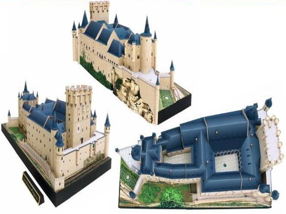 Arquivo de Corte 3d : Castelo Alcázar de Segóvia da espanha.
