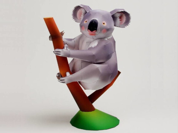Arquivo de Corte 3d : Coala em papel.