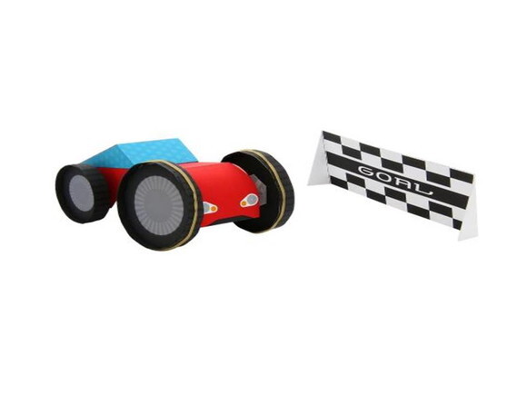 Arquivo de Corte 3d Carro Esportivo infantil de papel.