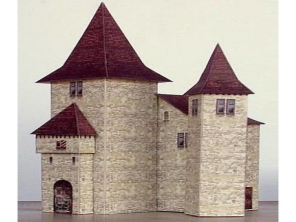 Arquivo de Corte 3d Castelo Medieval em papel artesanal.