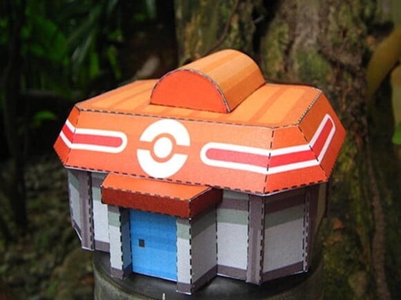 Arquivo de Corte 3d Centro Pokémon em papel.