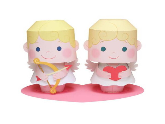 Arquivo de Corte Boneca Mensageira Cupido em papel PDF.