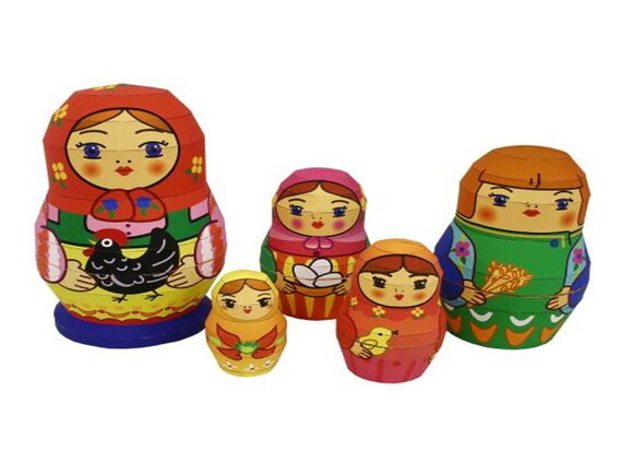 Arquivo de Corte Boneca russa em papel.