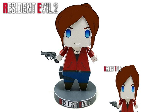 Arquivo de Corte Claire Redfield Resident Evil 2 em papel.