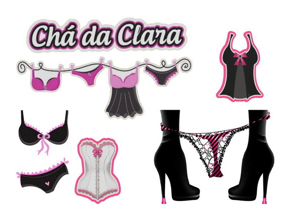 Arquivo de Corte Topo de Bolo Chá de Lingerie - Studio.