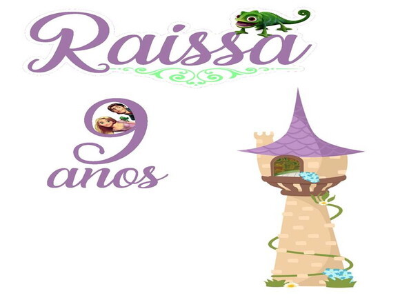 Arquivo Digital Topo de Bolo Rapunzel - Enrolados/ Studio.