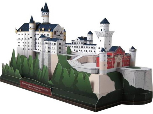 Castelo Neuschwanstein, Alemanha / Papercraft 3d.