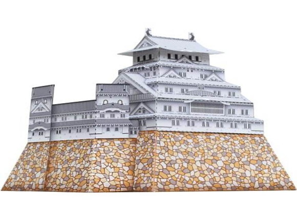 Castelo miniatura de Himeji, Japão / Maquete 3d Papercraft.