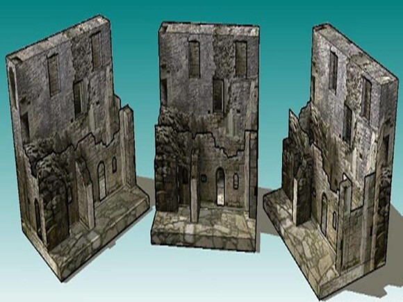 Diorama em papel : Ruína de uma Civilização antiga/ PDF.
