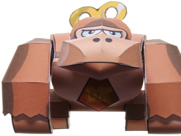 Donkey Kong Papercraft Digital.