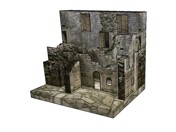Diorama em papel : Ruína de uma Civilização antiga/ PDF.