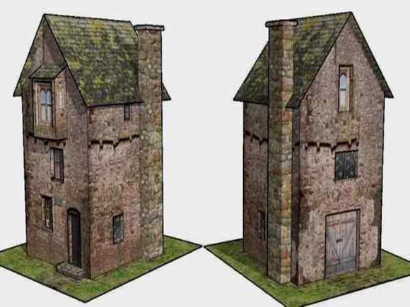 Maquete de papel : Casa antiga de pedra / Papercraft.