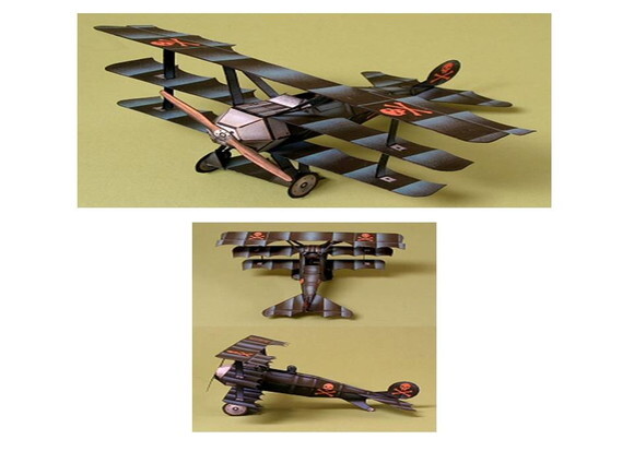 Miniatura de Papel Avião Vampiro Monarca Carmesim/Papercraft