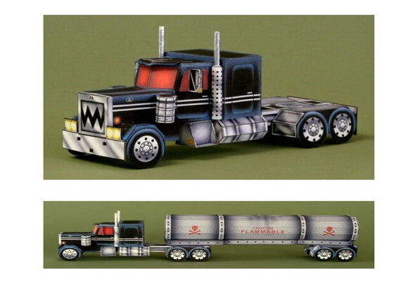 Miniatura de papel Caminhão Tanque Assombrado/ Papercraft.