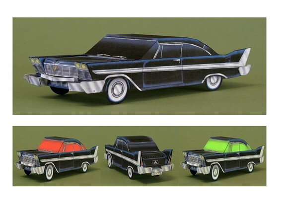Miniatura de Papel do Carro Maxine Plymouth Fury de 1958.