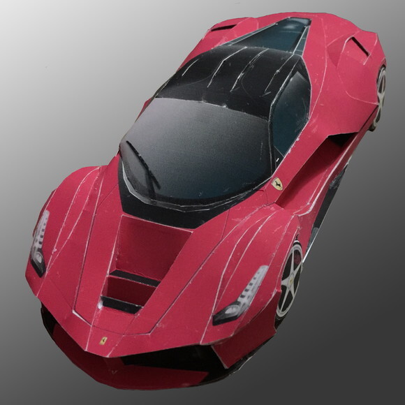Miniatura de papel Ferrari LaFerrari / Papercraft Digital.