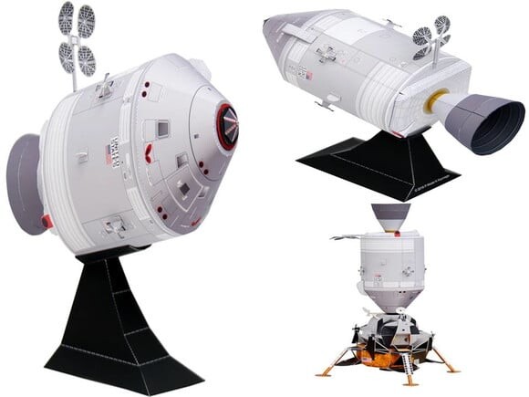 Miniatura de papel Módulo de Comando Apollo/ Papercraft 3d.