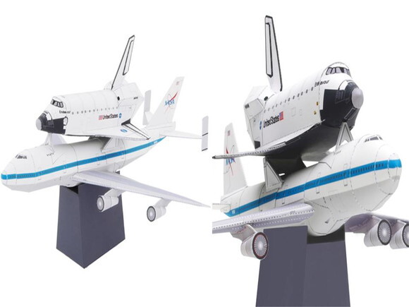 Miniatura de papel Nave Espacial Shuttle Carrier/Papercraft.