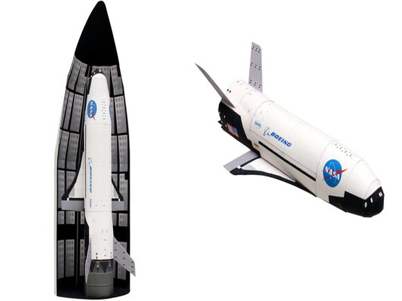Miniatura de papel Nave espacial Boeing X-37/ Papercraft 3d.