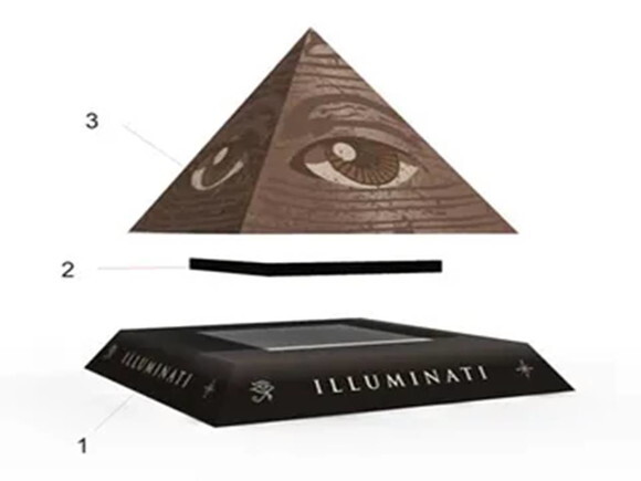 Miniatura em papel de uma Pirâmide illuminati/ Papercraft.