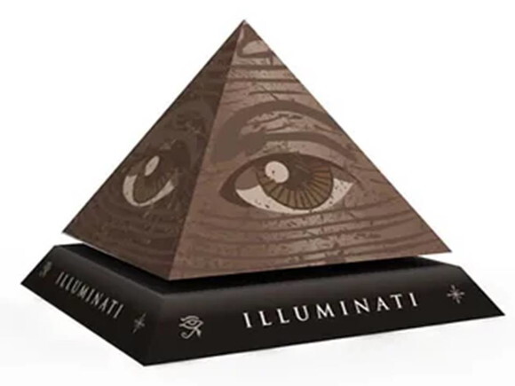 Miniatura em papel de uma Pirâmide illuminati/ Papercraft.