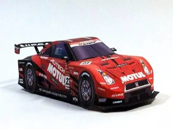 Modelo de papel carro Nissan AUTECH GT-R GT500.