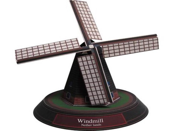 Moinho de vento, Holanda/ Maquete 3d Digital Papercraft.