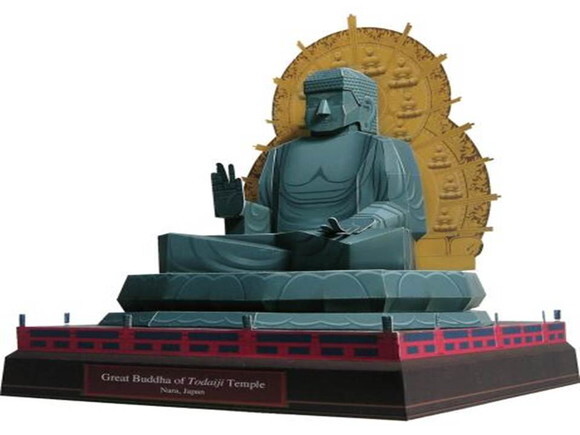O Grande Buda do Templo Todaiji, Japão /Maquete papercraft.