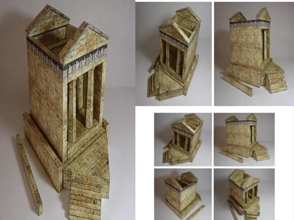 Papercraft 3d O Tesouro de Atenas/ Maquete em papel.