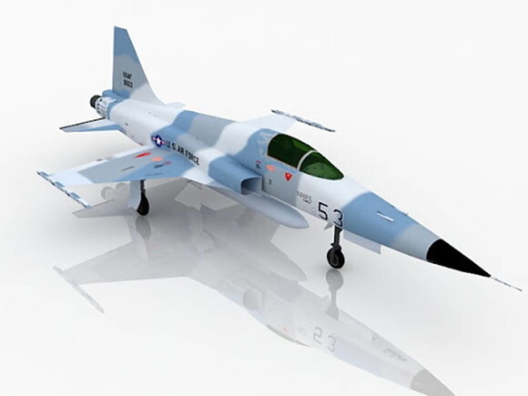 Papercraft da Aeronave Tiger F5 da Força Aérea da Indonésia.