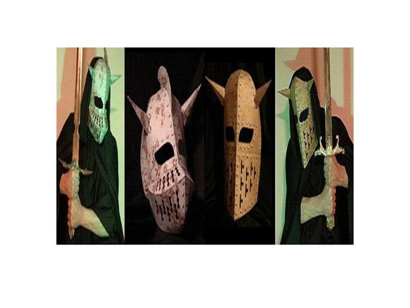 Papercraft de Papel Capacetes Medievais.