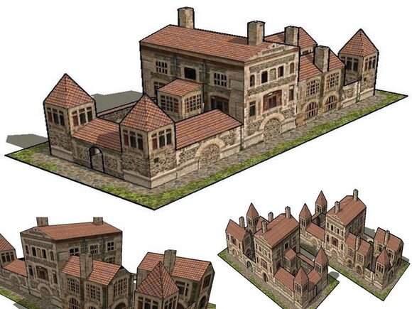 Papercraft Da Villa Romana Antiga/ Maquete Em Papel.